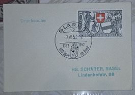 Glarus Drucksache 600 Jahre im Bund 1952