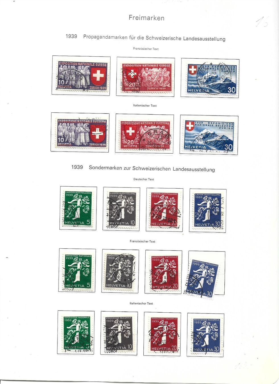 Tutti i francobolli: exposition nationale – Usato da Delemont venduto da toutdubon11