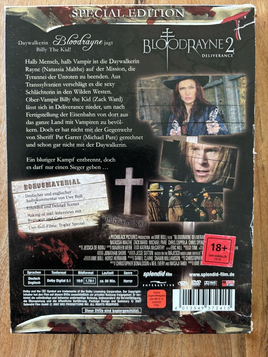 Tutti i DVDs: DVD Bloodrayne 2 Deliverance – Usato da Belp venduto da brb66 1