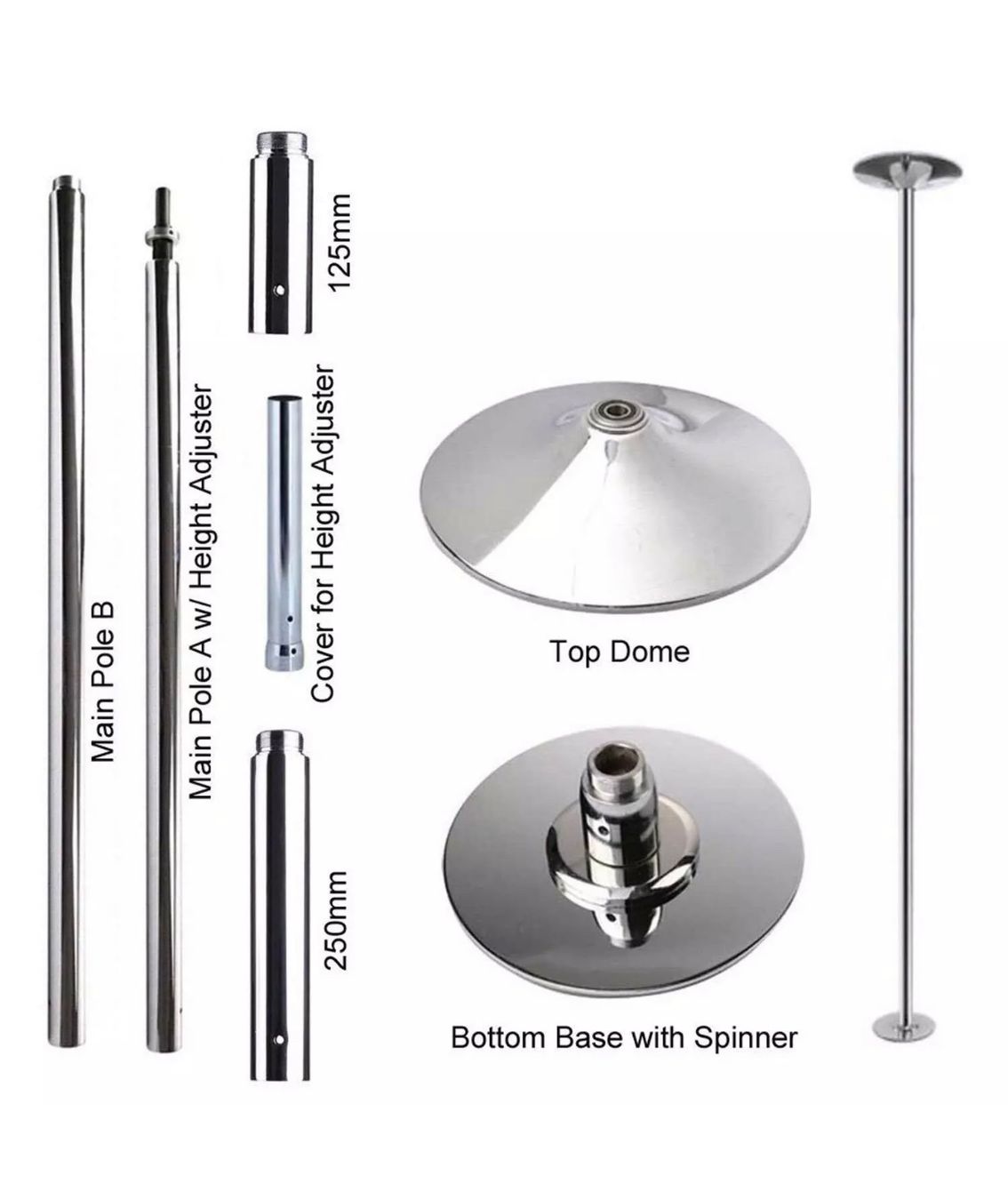 Hometrainer: Prof Pole Dance Tanzstange 45mm Einstellbare Länge Stangenta – Nuovo e nell'imballaggio originale da Amriswil venduto da JaJa-Express 2