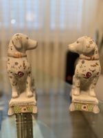 Paar Vintage Porzellan Hunde / Staffordshire-Stil (WL 1895) 