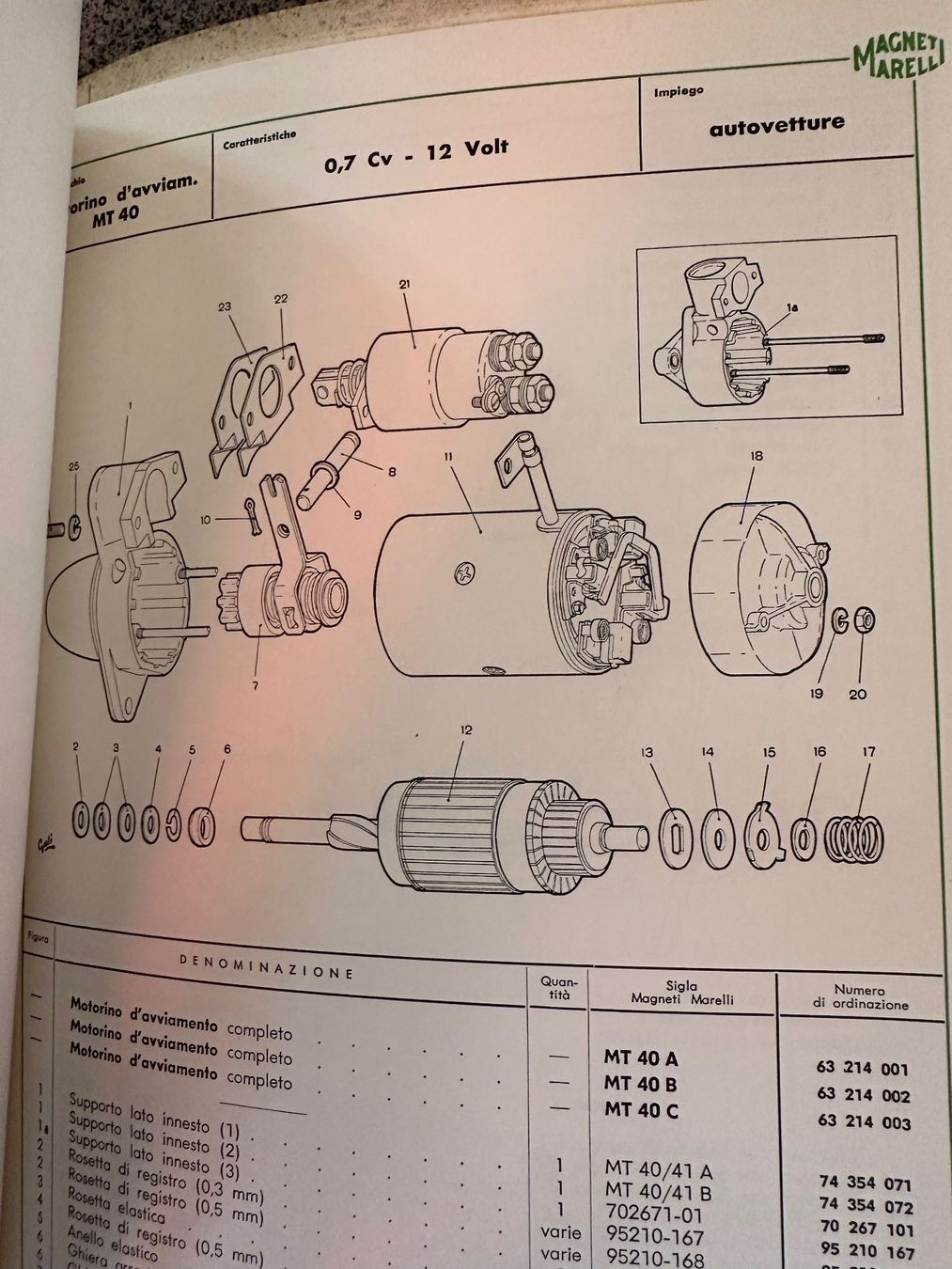 Lancia Documenti: Liste , MAGNETI MARELLI , Lancia 1962 , Oldtimer – Usato da Boswil venduto da pavo1 6