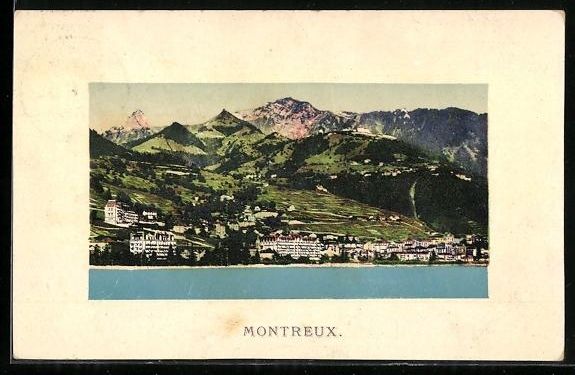 Ansichtskarten: Montreux, Totalansicht mit Gebirgspanora – Gebraucht aus Berlin von bartko-reher
