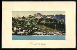 Montreux, Totalansicht mit Gebirgspanora