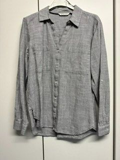 TOM TAILOR Bluse grau/weiss kariert 40