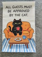 Affiche décorative chat humoristique canapé café