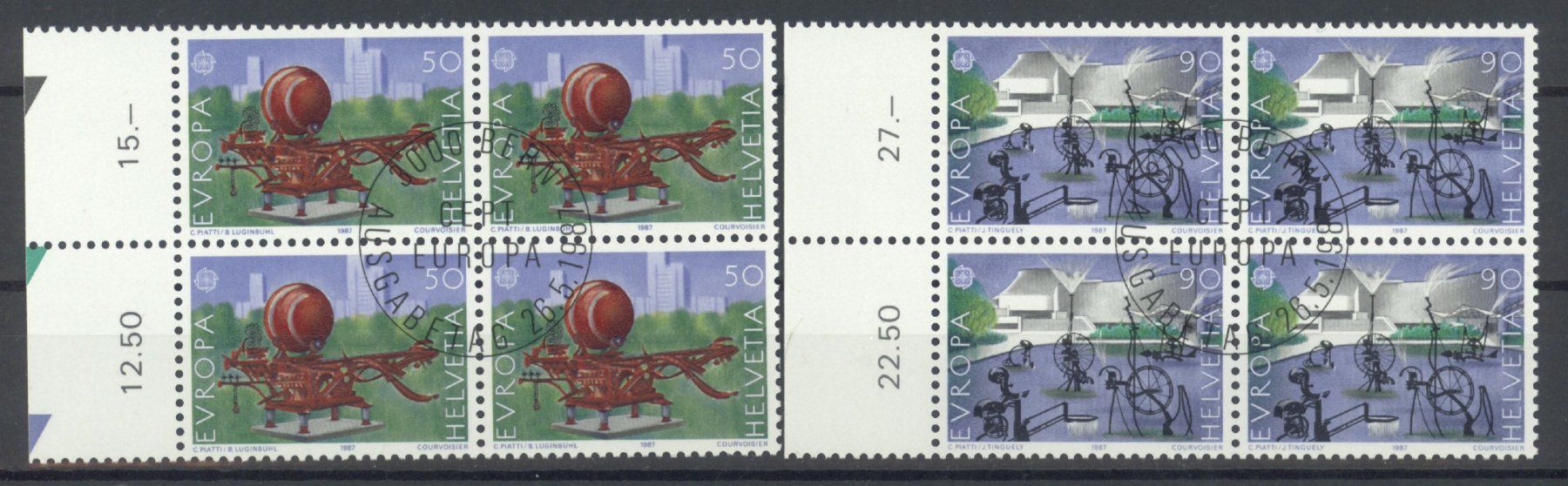 Tutti i francobolli: 1987, Europa, Viererblöcke, ET – Usato da Willisau venduto da Vollstempel