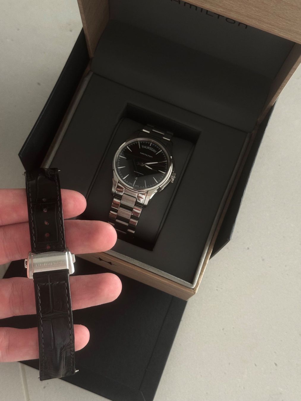 Hamilton Uhren: Hamilton Jazzmaster Day Date Auto Black (Ref H32505131) – Gebraucht aus Winterthur von Watchuser101 4