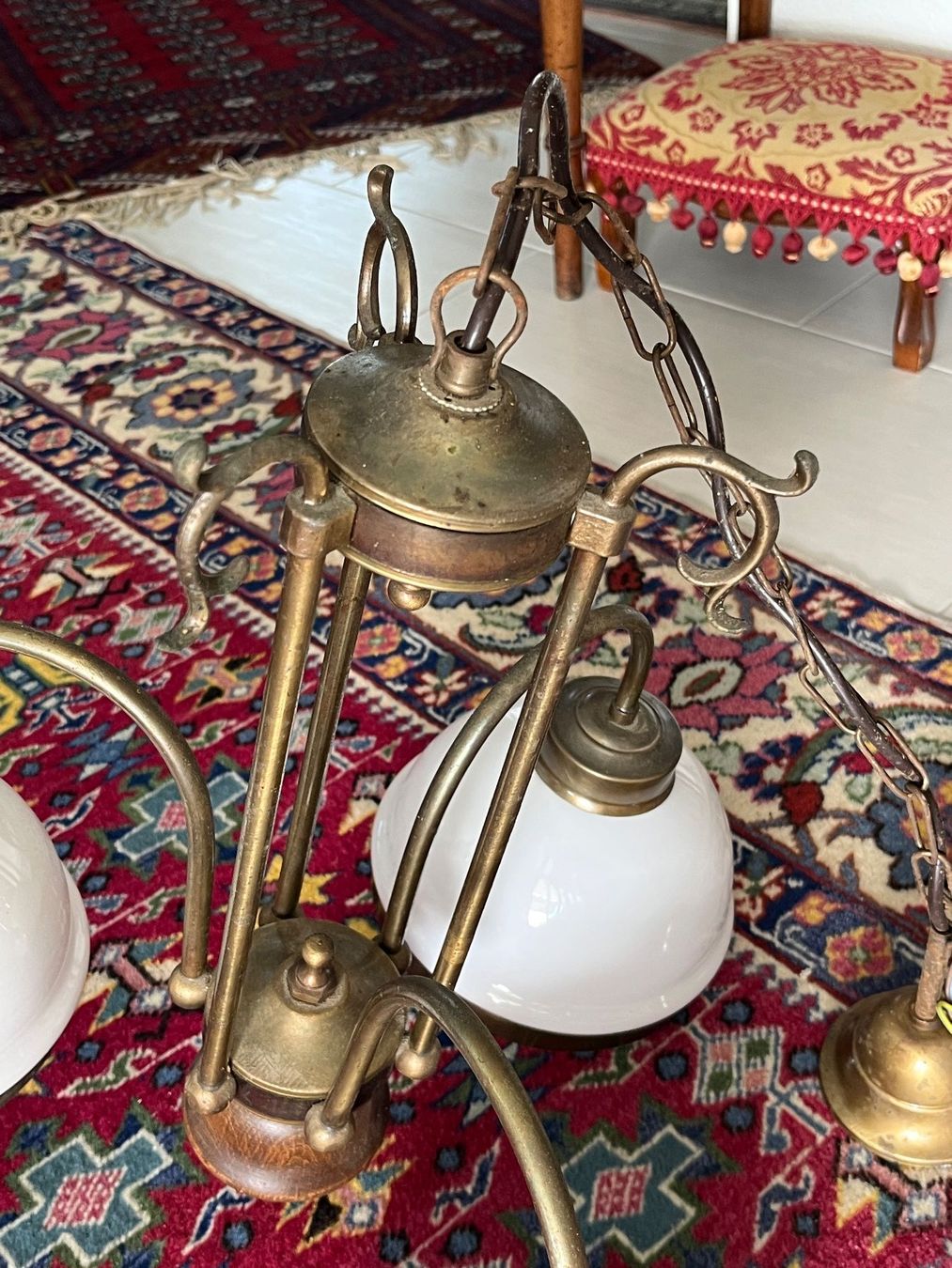 Lustres & lampes de plafonds: Dreiarmige Hängelampe  -  Deckenlampe – D'occasion à Stetten AG par Brissago25 4