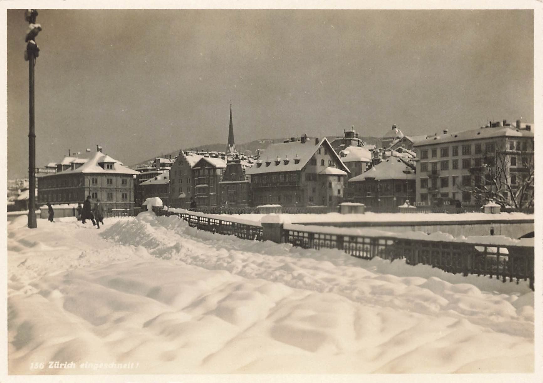 Cartoline postali: Zürich - Winterpostkarte – Usato da Schwyz venduto da Seffi56