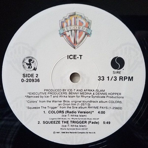 Dischi in vinile: Ice-T ‎– Colors – Usato da Nidau venduto da ybm 2