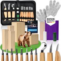 Erwachsene 22-teiliges Schnitzwerkzeug-S Schnitzwerkzeug-Set