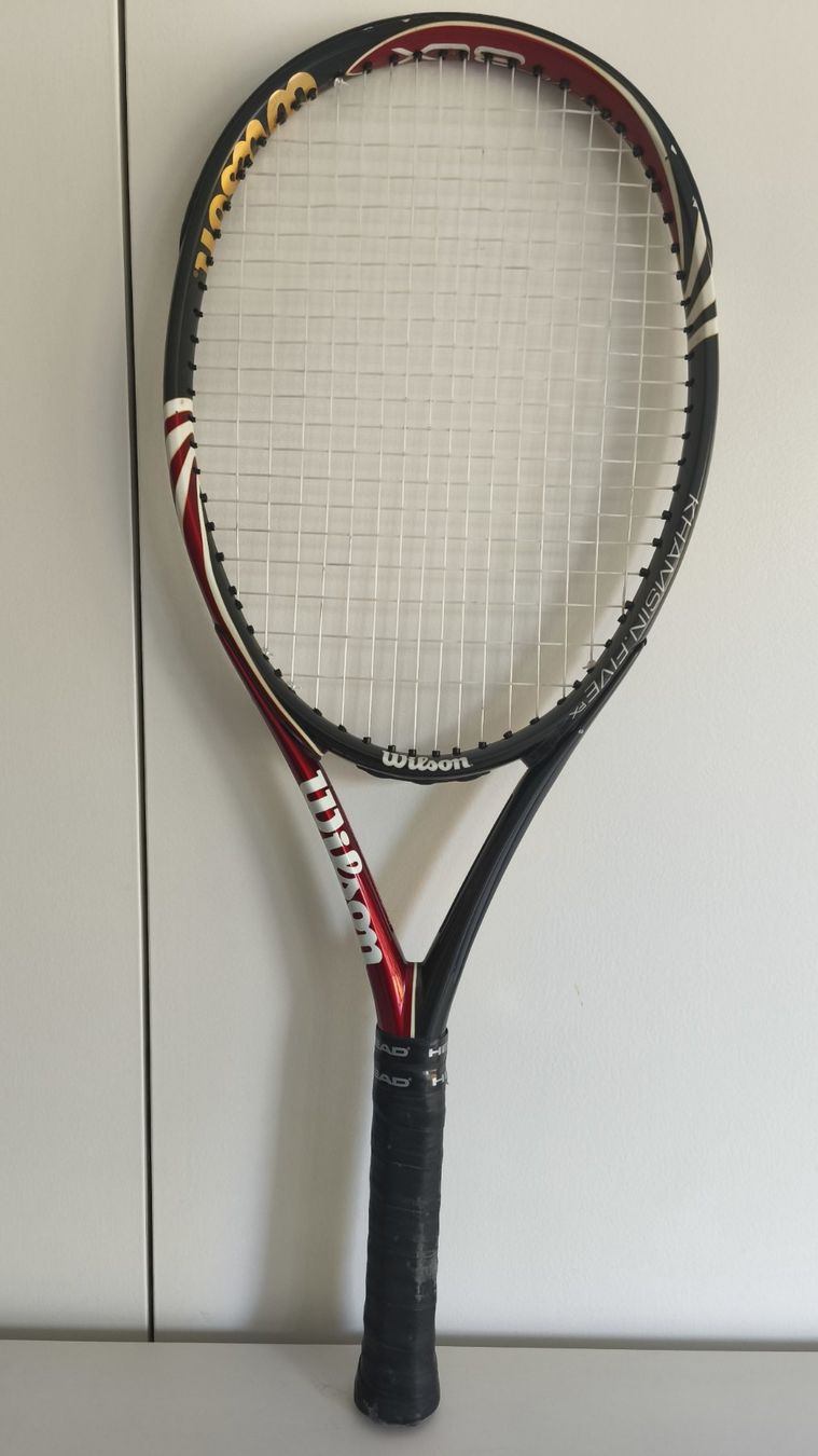 Wilson Racchette: Wilson Khamsin Five BLX Racket mit Hülle – Usato da Hagendorn venduto da Thom.74 1