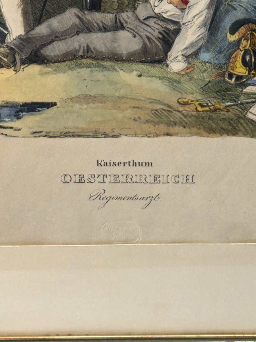 Grafica & Litografie: Altkolorierte Lithographie Regimentsarzt K. u. K.   B04# – Usato da Grenchen venduto da swiss.antiques 2