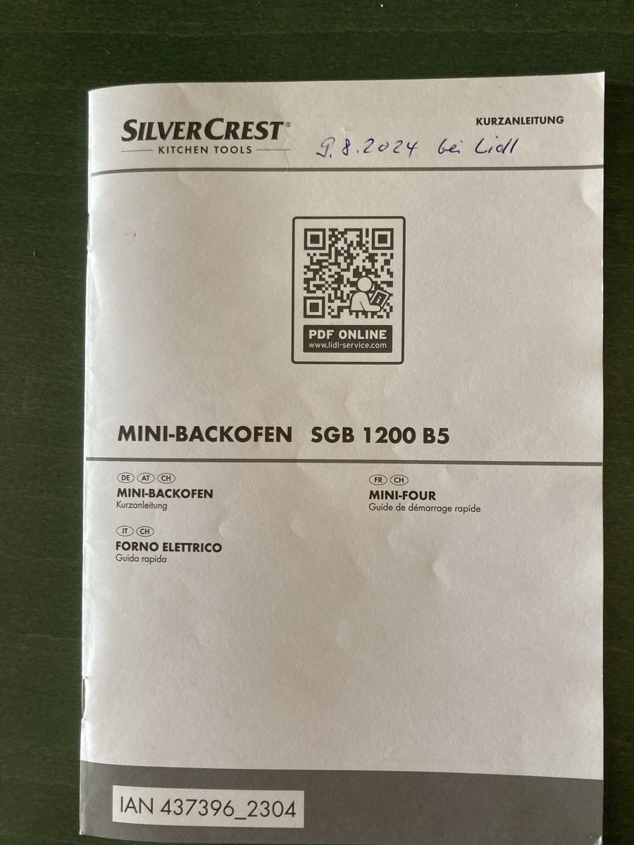 SilverCrest Forni: SilverCrest Mini-Backofen SGB 1200 B5 – Usato da Embrach venduto da Eluisa46 5