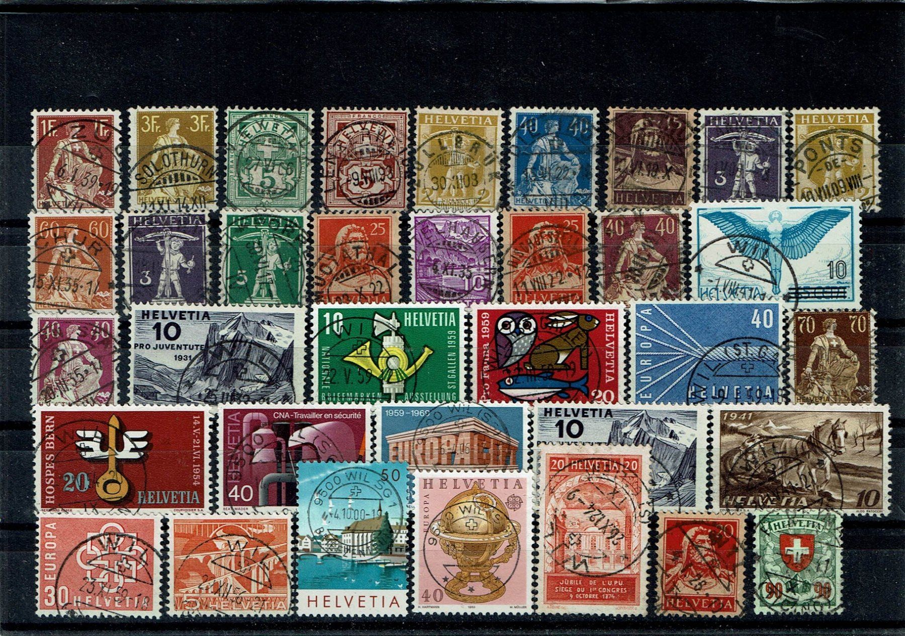 Tutti i francobolli: Lot 30 divers avec belles oblitérations – Usato da Neuchâtel venduto da yacamoto