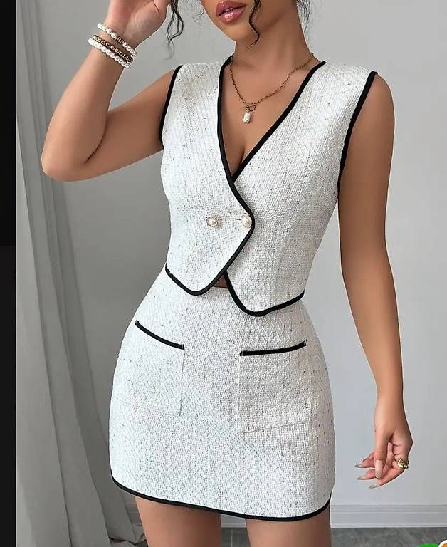 Lotti di vestiti: Elegantes Tweed-Set – Nuovo e nell'imballaggio originale da Lenzburg venduto da ARYQUINROSE