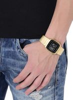 Fossil Digitaluhr im Retro Style, Gold - neuwertig