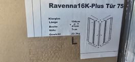 Duschwand Ravenna 16K-Plus Tür 75 cm Seitenwand 100 cm Neu !
