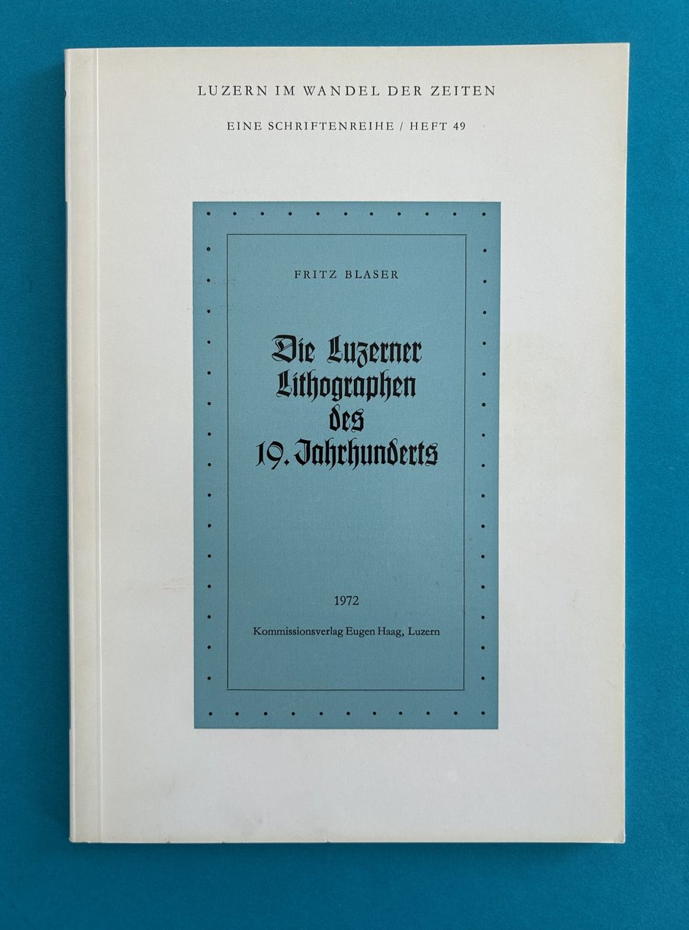 Libri: LUZERNER LITHOGRAPHEN des 19. JH. – Usato da Zürich venduto da Domus09 1