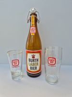 Bier Brauerei Burth Flasche und Gläser