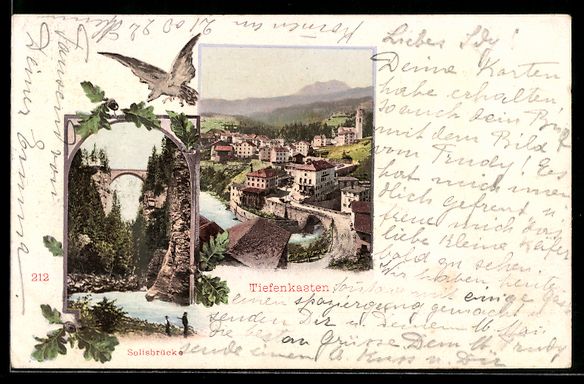 Cartes postales: Tiefencastel, Ortsansicht mit Solisbrüc – D'occasion à Berlin par bartko-reher