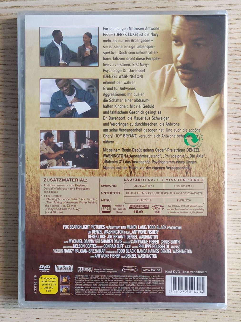 Antwone Fisher – (DVD/NEU/2002) mit Denzel Washington (Neu und ...