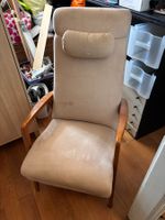 Sessel beige mit Nackenrolle fürs Wohnzimmer