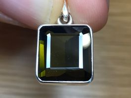 Turmalin olivgrün Anhänger Silber 925