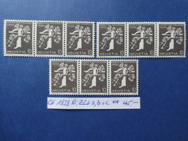 CH 1939 Nr. Z26a, b + c postfrisch **