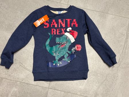Pull de Noël enfant, neuf Santa Rex dinosaure taille 128