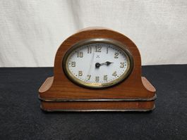Tischuhr antik Holz, Vintage Deko für das Wohnzimmer