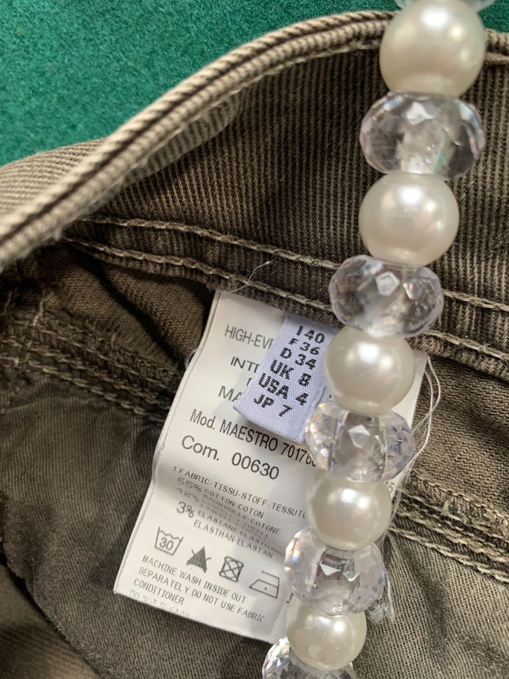 Pantaloni: "HIGH"  Hose  Farbe: Khaki Gr 34DE – Usato da Interlaken venduto da Bona55 7