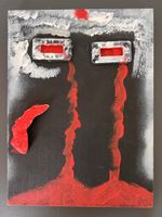 Expressives Mixed Media Gemälde – Abstrakt, Unikat