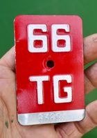 Velonummer TG von 1966 - Thurgau - TG 66