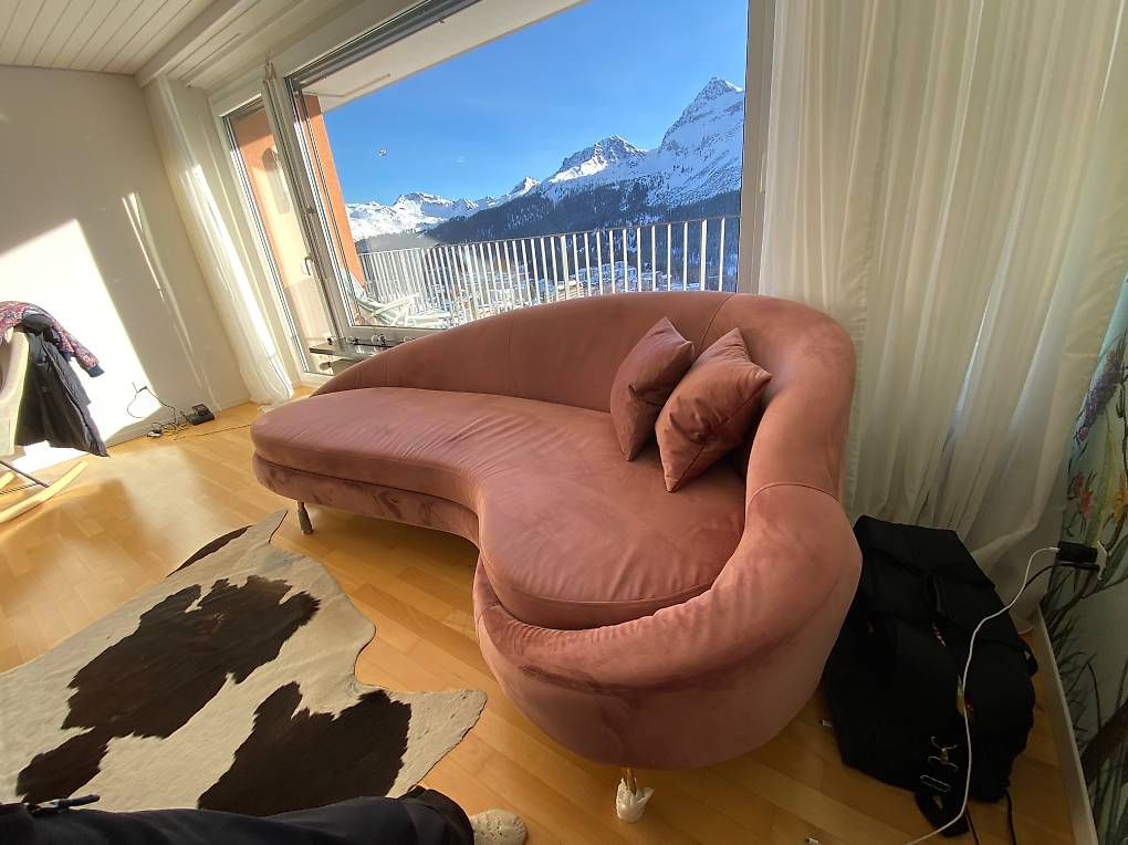 Divani: Designer Sofa aus Samt NEU rosa – Usato da Zürich venduto da Puck3 1