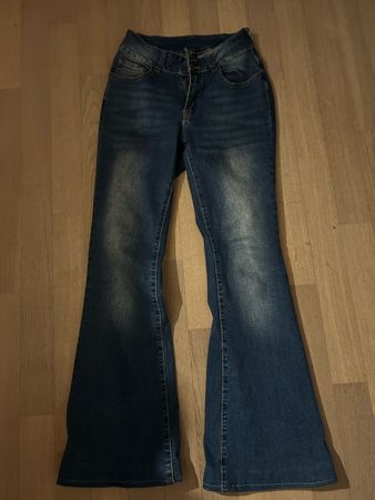 blaue schlaghose