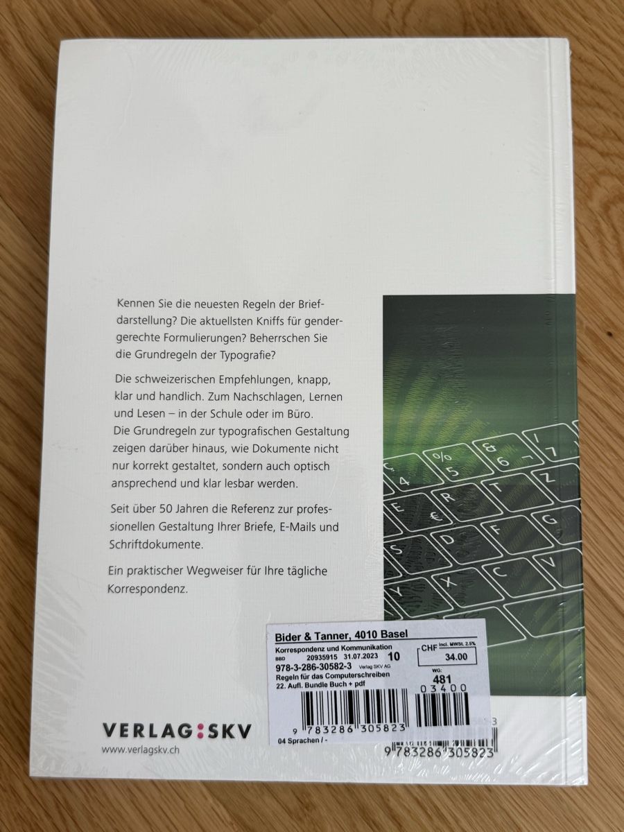 Libri: Regeln für das Computerschreiben, Bundle – Nuovo e nell'imballaggio originale da Basel venduto da oks_7kxy 1