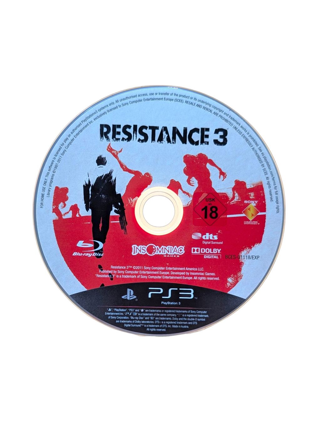 Sony Giochi: Resistance 3 PlayStation 3 (PS3) Nur CD – Usato da Domat/Ems venduto da IsseldorsShop