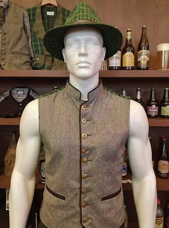 Oktoberfest Trachtweste Mayer München + Hemd Geschenk