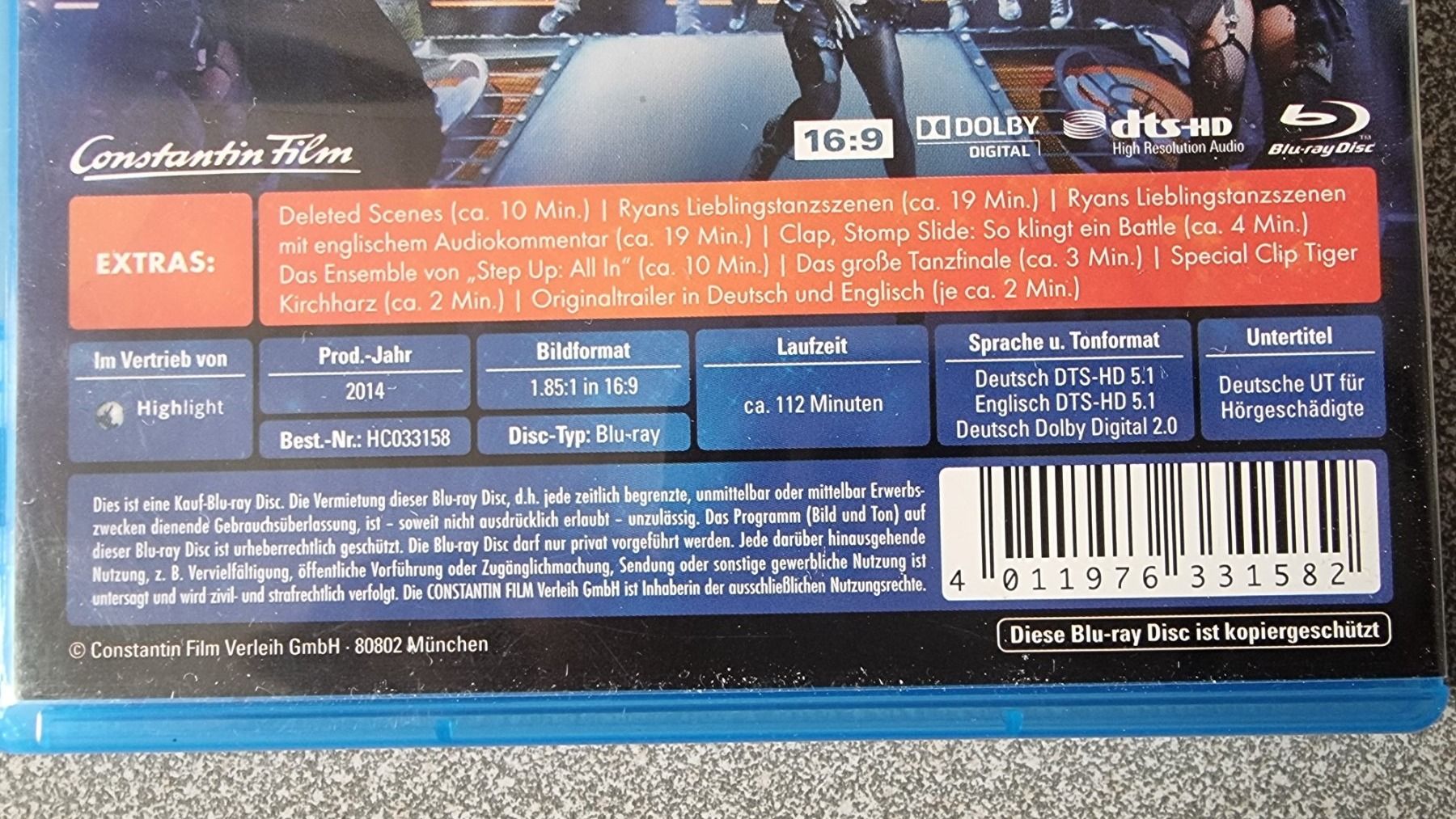 Alle DVDs: Blu Ray - Step Up All In – Gebraucht aus Oetwil am See von fineli2 1