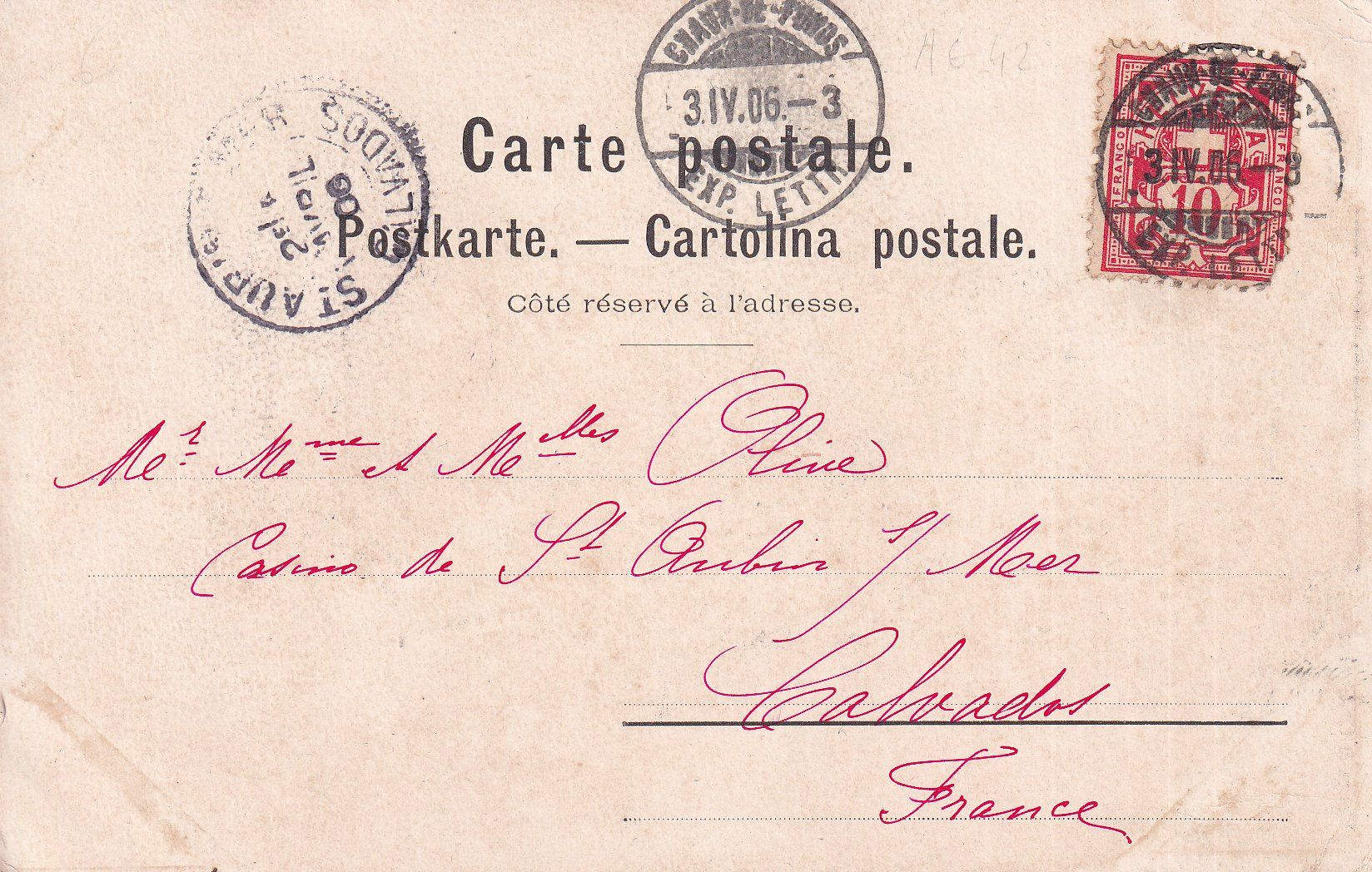 Cartoline postali: Visp   VS    -    LITHO       um 1906 – Usato da Brig venduto da Valcards54 1