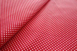 50cm Baumwollstoff rot-weiss, Popeline 170cm breit