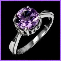 ♛ Amethyst 925 Silber Ring