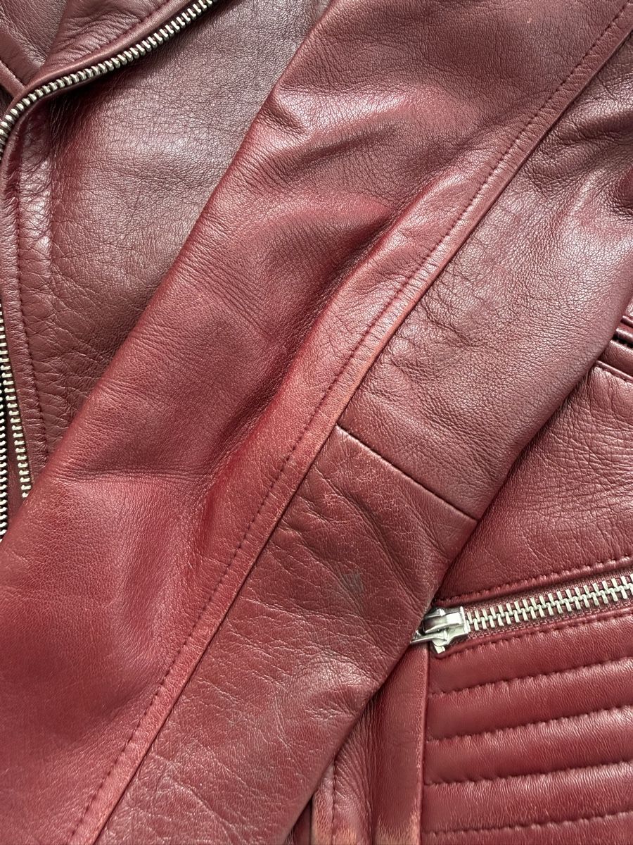 Maje Jacken: Maje Lederjacke Bordeaux Grösse 36  – Gebraucht aus Zug von 5anna 4