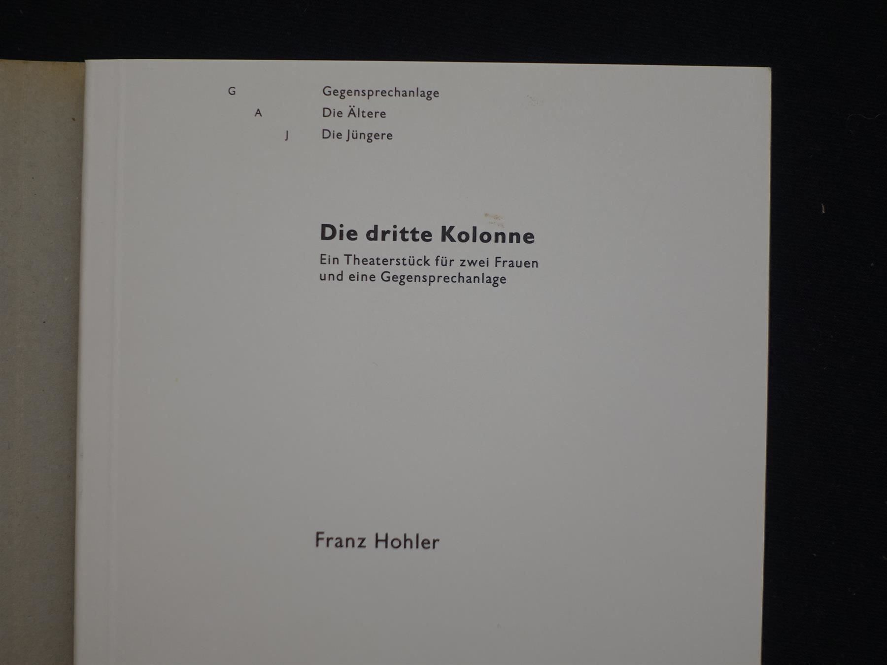Libri: Franz Hohler - Die dritte Kolonne – Usato da Gutenswil venduto da Optico 6
