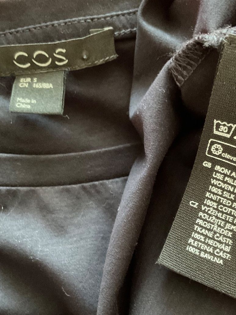 Cos Camicette: COS Sommer Bluse BW mit Seide Gr S NEU – Nuovo (secondo la descrizione) da Urdorf venduto da alda02 5