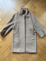 Max Mara Mantel Gr. 38, Beige, Wollmantel, Wintermantel