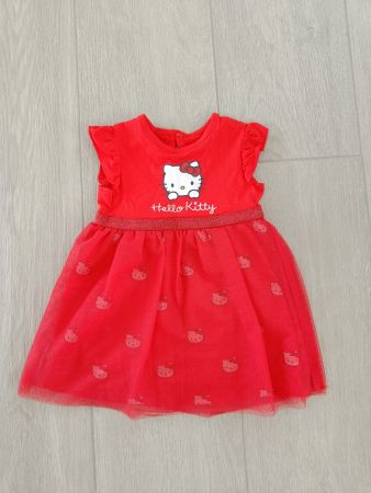 Rotes Hello Kitty Kleid, Grösse 68, Tüll, neu