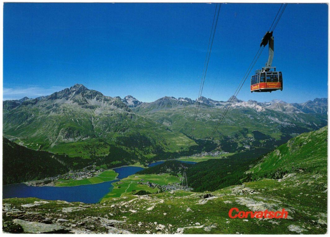 Ansichtskarten: Silvaplana - Luftseilbahn Corvatsch – Gebraucht aus Binningen von Mountainrider